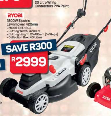 RYOBI 1800W Electric Lawnmower 420mm