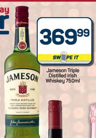 Jameson Triple Distilled Irish Whiskey 750ml