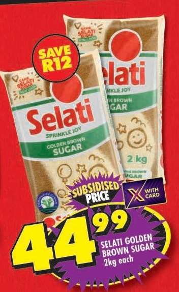 Selati Golden Brown Sugar-2Kg Each