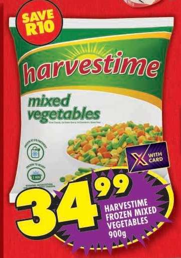 HARVESTIME FROZEN MIXED VEGETABLES 900g