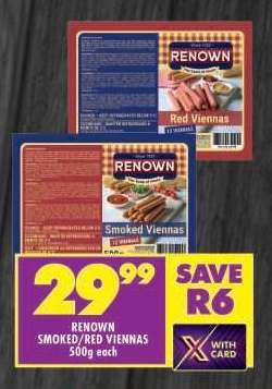 RENOWN SMOKED/RED VIENNAS