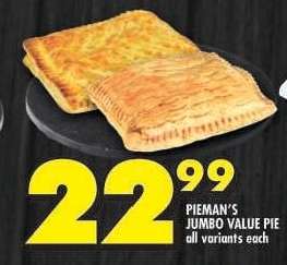 PIEMAN'S JUMBO VALUE PIE