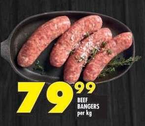 BEEF BANGERS