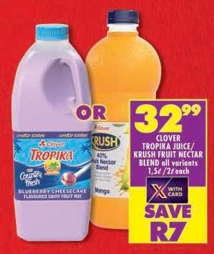 Clover Tropika Juice/Krush Fruit Nectar Blend