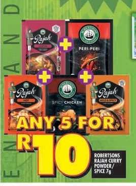 ROBERTSONS RAJAH CURRY POWDER / SPICE 7g