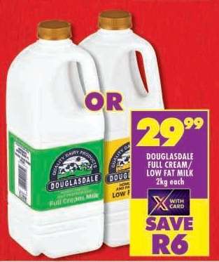 DOUGLASDALE FULL CREAM/LOW FAT MILK