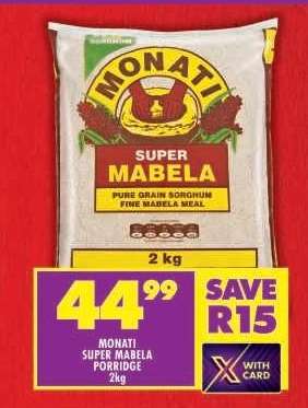 MONATI SUPER MABELA PORRIDGE 2kg