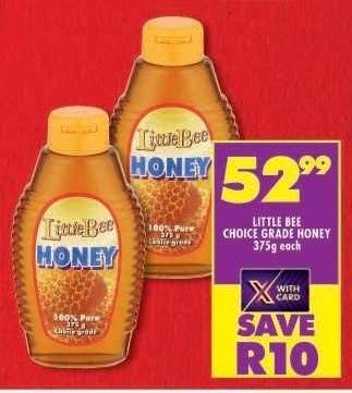 LITTLE BEE CHOICE GRADE HONEY 375g