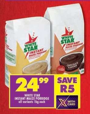 WHITE STAR INSTANT MAIZE PORRIDGE