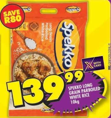 Spekko Long Grain Parboiled White Rice 10kg