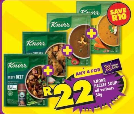 KNORR PACKET SOUP all variants 50g