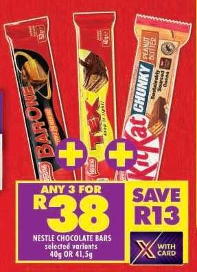 NESTLE CHOCOLATE BARS