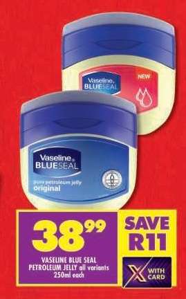 VASELINE BLUE SEAL PETROLEUM JELLY all variants 250ml each