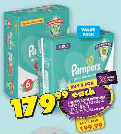 Pampers Active Disposable Nappies
