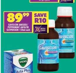 Gaviscon Aniseed/Peppermint Antacid Suspension 150ml