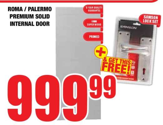 ROMA / PALERMO PREMIUM SOLID INTERNAL DOOR
