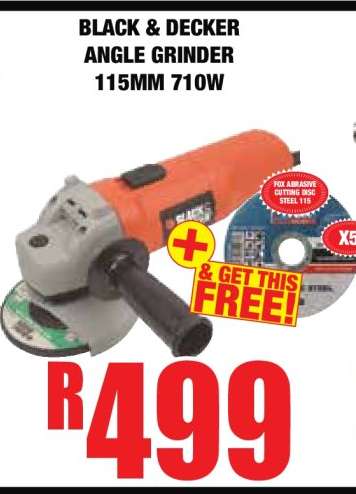 BLACK & DECKER ANGLE GRINDER 115MM 710W