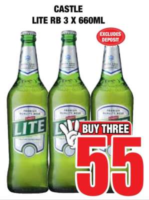 CASTLE LITE RB 3 X 660ML