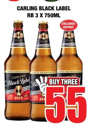 CARLING Black Label RB 3 x 750ml