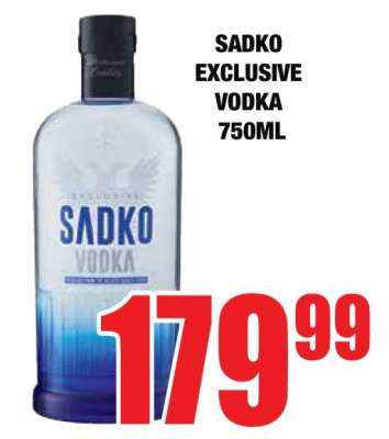 SADKO EXCLUSIVE VODKA 750ML