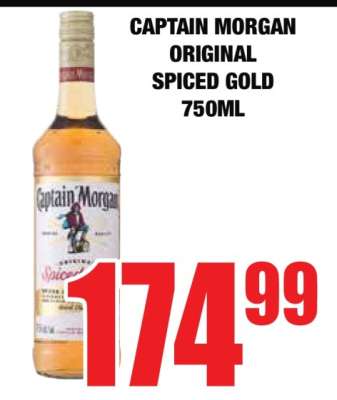 CAPTAIN MORGAN ORIGINAL SPICED GOLD 750ML