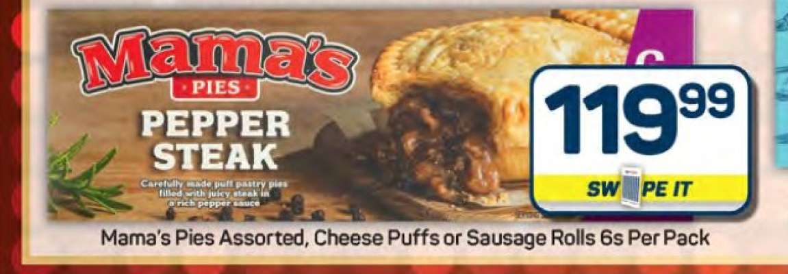 Mama's Pies Assorted, Cheese Puffs or Sausage Rolls