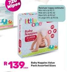 Baby Nappies Value Pack Assorted Sizes