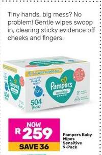 Pampers Baby Wipes Sensitive 9 Pack