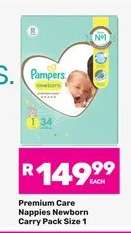 Premium Care Nappies Newborn Carry Pack Size 1