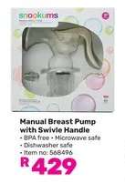 Manual Breast Pump with Swivel Handle