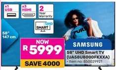 Samsung 58" UHD Smart TV