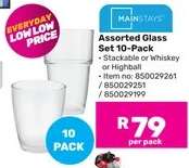 Assorted Glass Set 10-Pack
