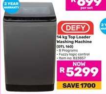 Defy 14 kg Top Loader Washing Machine (DTL 160)