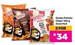 Simba Potato Chips 120 g Assorted