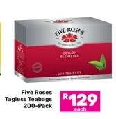 Five Roses Tagless Teabags-200 Pack