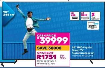 98" UHD Crystal Smart TV