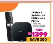 TV Box S 3rd Gen 4K UHD Media Player