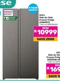 543 L Side-by-Side Freezer Fridge (H680SIT)