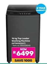 16 kg Top Loader Washing Machine (WT3H1622UT)