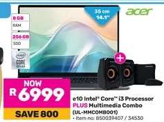 Acer Laptop with Multimedia Combo