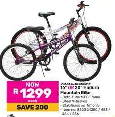 Raleigh 16" OR 20" Enduro Mountain Bike