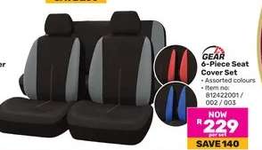 GEAR 6-Piece Seat Cover Set