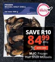 MJC Frozen Half Shell Mussels