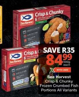 Sea Harvest Crisp & Chunky Frozen Crumbed Fish Portions