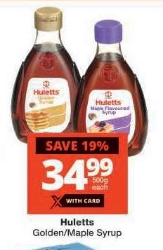 HULETTS GOLDEN/MAPLE SYRUP