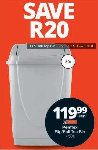 Penflex Flip/Roll Top Bin - 50ℓ