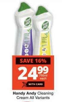 Handy Andy Cleaning Cream All Variants
