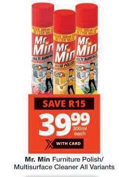 Mr. Min Furniture Polish/Multisurface Cleaner