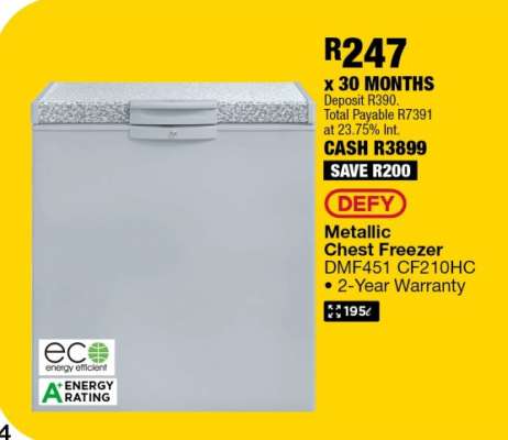 Metallic Chest Freezer