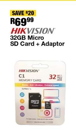 HIKVISION 32GB Micro SD Card + Adaptor
